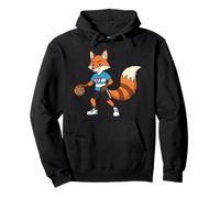 Handball Fox Mascot Number 07 Cartoon Sports Hero Pullover Hoodie