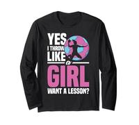 Handball Girl Women Power Female Empowerment Feminism Long Sleeve T-Shirt