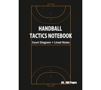Handball Tactics Notebook: Double-page Spread with Court Diagram & Notes for Strategies, Training and Match Records (A5, 100 Pages)