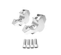 Handbar Rising Clamp Compatible With For ADV160 2017-2023 For ADV350 2022 2023 Motorcycle Handlebar Riser Drag Clamp Extend Adapter Lifting(Silver)
