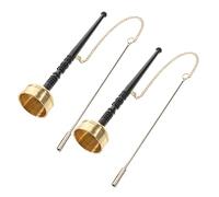 Handbell Instrument 2pcs Temple Copper and Silver Black