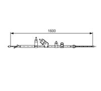 BOSCH 1 987 477 090 Hand brake cable