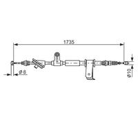 BOSCH 1 987 477 112 Handbrake cable