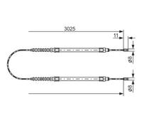 BOSCH 1 987 477 113 Handbrake cable