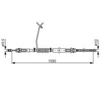 BOSCH 1 987 477 175 Handbrake cable