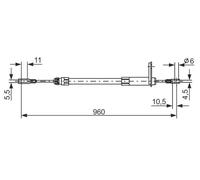 BOSCH 1 987 477 219 Handbrake cable