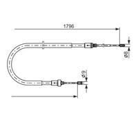 BOSCH 1 987 477 235 Handbrake cable
