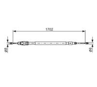 BOSCH 1 987 477 239 Handbrake cable