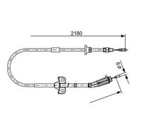 Handbrake cable 1 987 477 248 BOSCH for VOLVO XC90 I