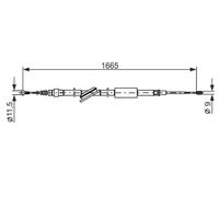 BOSCH 1 987 477 249 Handbrake cable