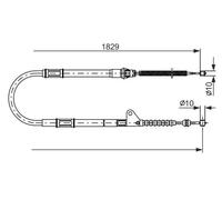 BOSCH 1 987 477 545 Hand brake cable