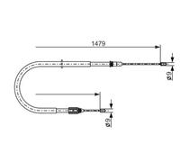 BOSCH 1 987 477 647 Handbrake cable