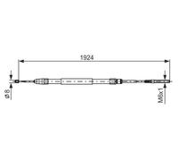 Handbrake cable 1 987 477 693 BOSCH for BMW 5 5 Touring