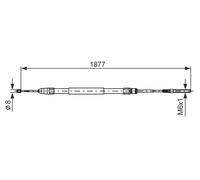 BOSCH 1 987 477 694 Handbrake cable