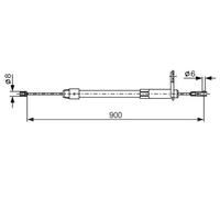 BOSCH 1 987 477 847 Handbrake cable