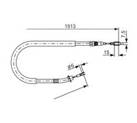 BOSCH 1 987 477 852 Handbrake cable