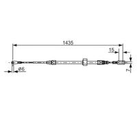 BOSCH 1 987 477 853 Handbrake cable