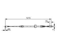 BOSCH 1 987 477 856 Handbrake cable