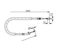CABLE PULL PARKING BRAKE 1 987 477 857 FOR MERCEDES-BENZ SPRINTER/3-t/Bus/46-t