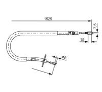 BOSCH 1 987 477 858 Hand brake cable