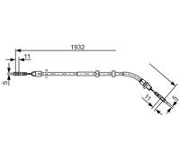 BOSCH 1 987 477 904 Handbrake cable