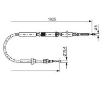 Handbrake cable 1 987 477 959 BOSCH for AUDI A6 C5 A6 C5 Avant ALLROAD C5