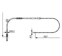 BOSCH 1 987 477 962 Handbrake cable