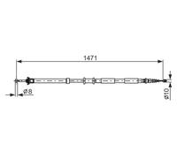 CABLE PULL PARKING BRAKE 1 987 477 970 FOR FIAT PANDA/Hatchback/Van/CLASSIC 1.2L