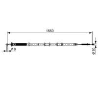BOSCH 1 987 477 973 Handbrake cable