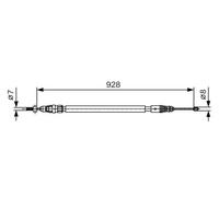 BOSCH 1 987 482 000 Handbrake cable