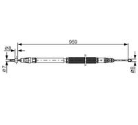 BOSCH 1 987 482 001 Hand brake cable