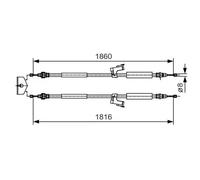 Cable Pull, parking brake BOSCH 1987482019