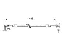 BOSCH 1 987 482 027 Handbrake cable
