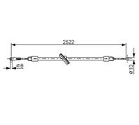 BOSCH 1 987 482 029 Handbrake cable