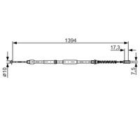 BOSCH 1 987 482 033 Handbrake cable