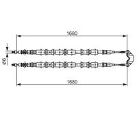 BOSCH 1 987 482 107 Handbrake cable