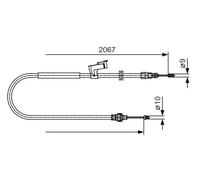 BOSCH 1 987 482 134 Hand brake cable