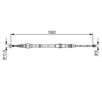 BOSCH 1 987 482 193 Handbrake cable