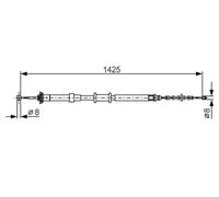 Handbrake cable 1 987 482 200 BOSCH for FIAT PANDA 500 C 500 PANDA Hatchback Van