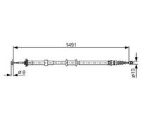 Handbrake cable 1 987 482 202 BOSCH for ABARTH FIAT