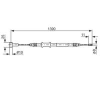 BOSCH 1 987 482 213 Handbrake cable