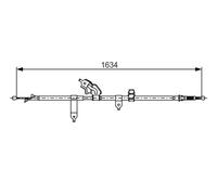 BOSCH 1 987 482 222 Handbrake cable