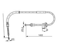 Handbrake cable 1 987 482 226 BOSCH for MINI MINI MINI Roadster MINI Convertible