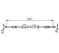 Handbrake cable 1 987 482 242 BOSCH for FORD MONDEO IV Turnier MONDEO IV S-MAX