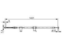 Bosch Handbrake Cable 1 987 482 293 for Opel Vauxhall Chevrolet 2.4L 4cyl