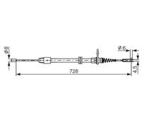 BOSCH 1 987 482 301 Handbrake cable
