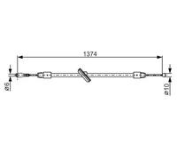 BOSCH 1 987 482 312 Handbrake cable