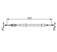 BOSCH 1 987 482 317 Hand brake cable