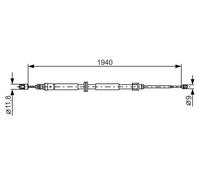 Parking brake cables BOSCH 1 987 482 325 for RENAULT