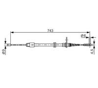 BOSCH 1 987 482 329 Handbrake cable